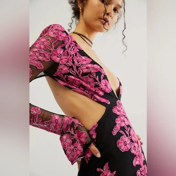 NWT For Love & Lemons Temecula Cut Out Maxi Dress